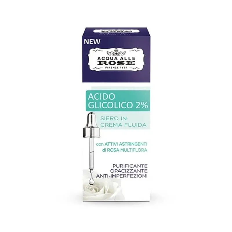 Apă de trandafiri cu acid glicolic 2% – ser sub formă de cremă fluidă, 30 ml — preț și oferte