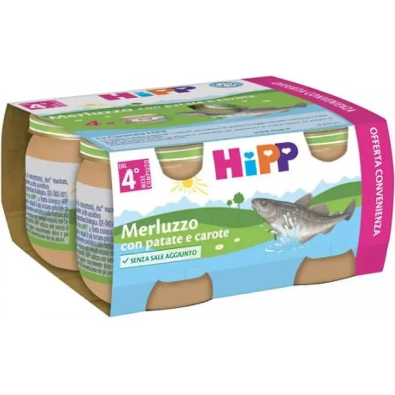 Hipp cod cu cartofi și morcovi – piure 4x80 g — preț și oferte