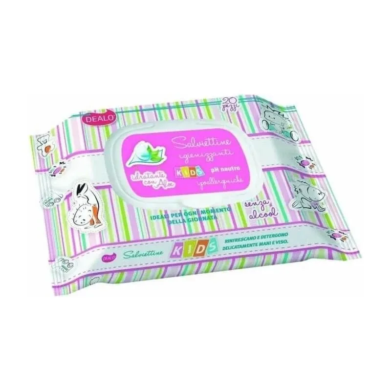 Dealo kids – 20 de șervețele dezinfectante pentru mâini și față — preț și oferte