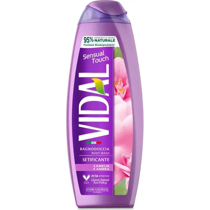 Vidal Sensual touch - gel de duș cu parfum de camelie și ambră, 500 ml — preț și oferte