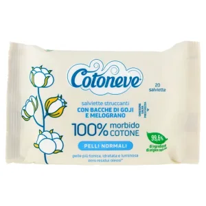 Cotoneve 20 de șervețele demachiante pentru ten normal, cu fructe de goji și rodie