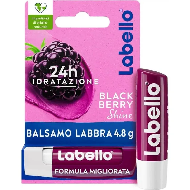 Labello Blackberry Shine – balsam de buze colorat cu aromă de mure, 5,5 ml — preț și oferte