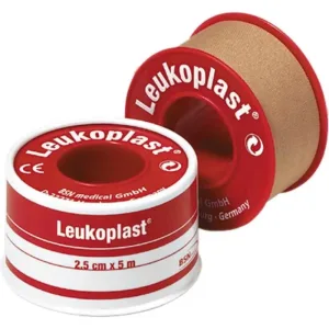Leukoplast – bandă adezivă cu țesătură – rolă de 2,5 cm x 5 m