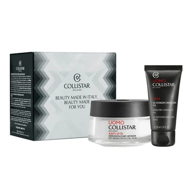 Set revitalizant pentru bărbați Collistar – cremă anti-îmbătrânire revitalizantă 50 ml + gel de curățare energizant 30 ml — preț și oferte
