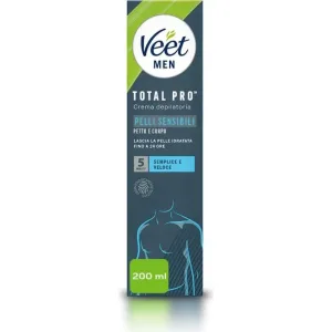 Veet Men – cremă de epilare pentru corp și piept, pentru pielea sensibilă, 200 ml