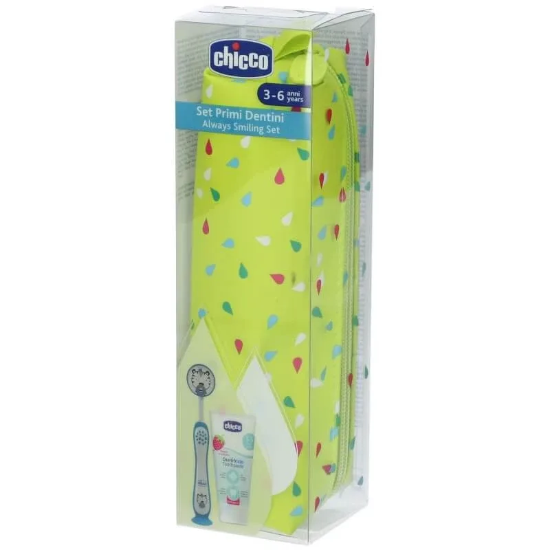 Set Chicco pentru primii dinți, 3-6 ani, culoare verde — preț și oferte