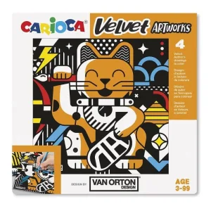 Lucrări de artă „Carioca Velvet” – 4 ilustrații pe catifea de colorat, de la Van Orton Design Art