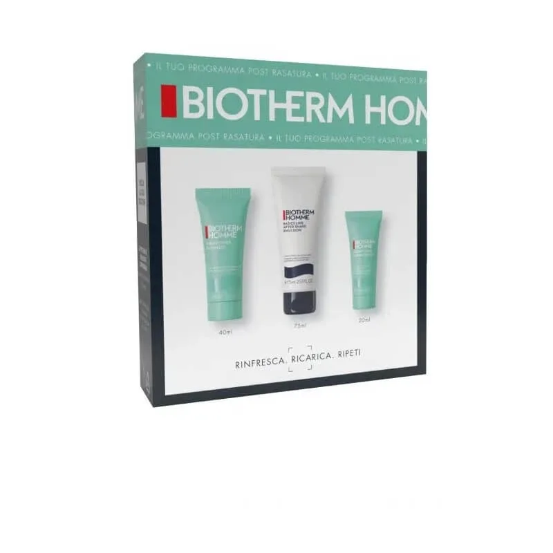Biotherm – set de îngrijire după bărbierit – gel de curățare 40 ml + loțiune după bărbierit 75 ml + gel hidratant 20 ml — preț și oferte