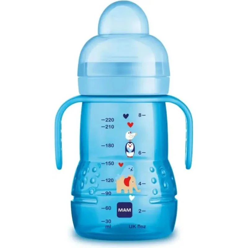 Mam Trainer+ space love - biberon pentru copii de peste 4 luni, cu tetină din silicon, de 220 ml, culori asortate — preț și oferte