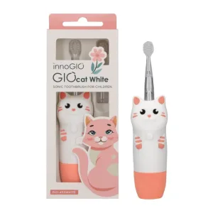 Innogio Gio cat white – periuță de dinți sonică pentru copii cu cap de periuță luminos