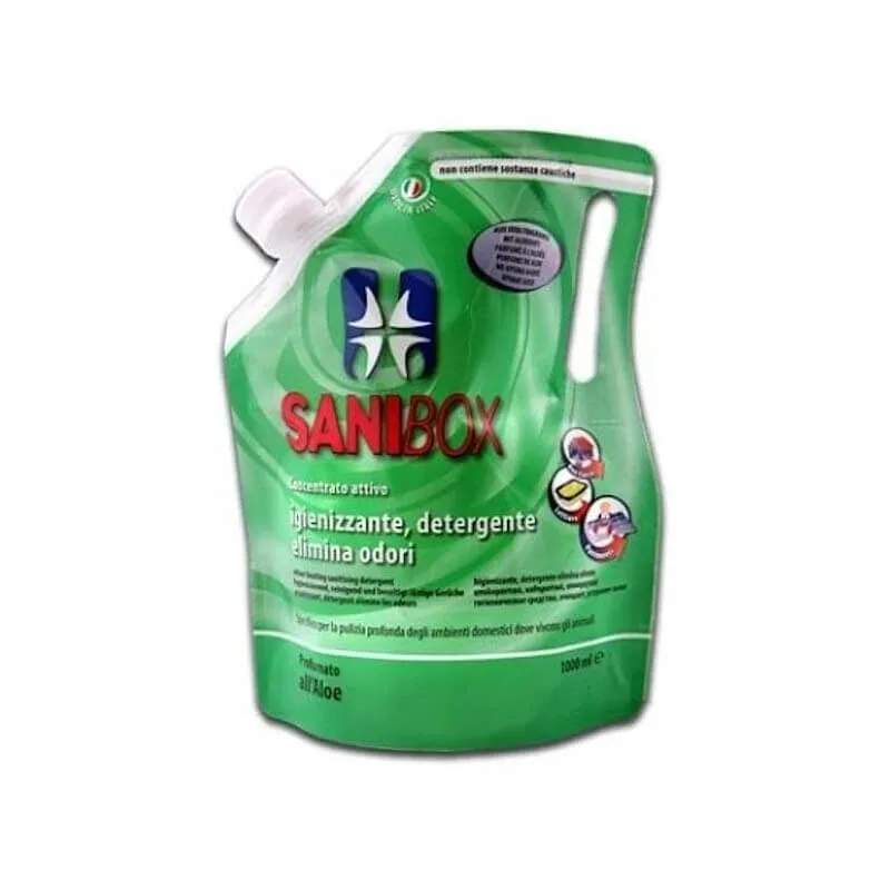 Pet Professional Sanibox – detergent igienizant pentru spațiile destinate animalelor de companie, cu parfum de aloe, 1 lt — preț și oferte