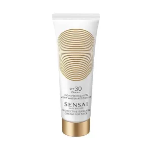 Kanebo Cremă de protecție solară pentru față SPF 30, rezistentă la apă, Sensai Silky Bronze, protecție ridicată, 50 ml