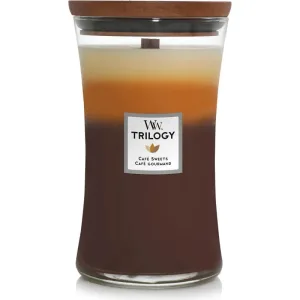 Woodwick Trilogy - cafè sweets - lumânare parfumată mare, 609 g