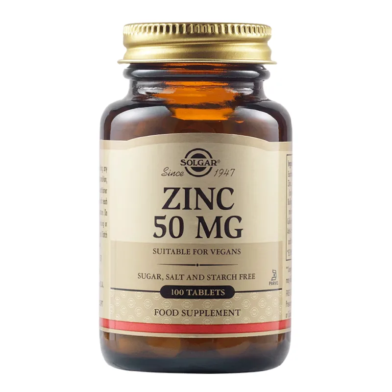 Zinc 50mg, 100 tablete, Solgar — preț și oferte