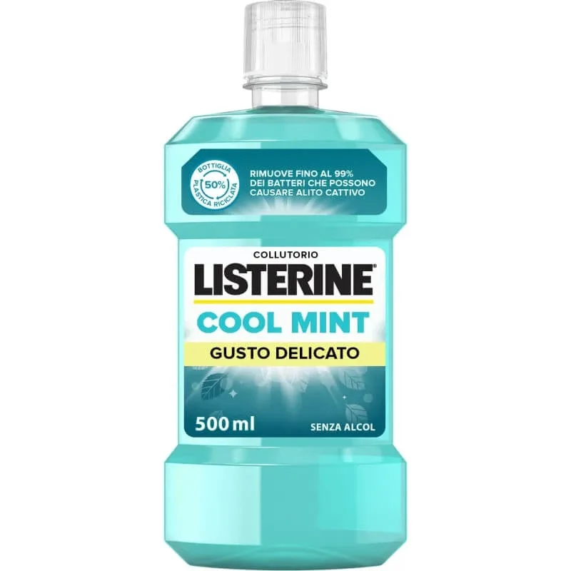 Listerine Cool Mint cu gust delicat – apă de gură antibacteriană fără alcool, 500 ml — preț și oferte