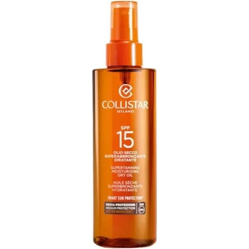 Collistar cremă de protecție solară SPF 15, ulei hidratant uscat, special pentru un bronz perfect, super-bronzant, protecție medie, 200 ml — preț și oferte