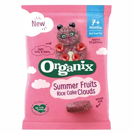 Rondele ecologice Bio din Orez cu Fructe de Vara 7+ luni, Organix | 40 g ORGANIX BRANDS — preț și oferte