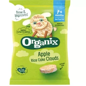 Rondele Ecologice Bio din Orez cu Mere 7+ luni, Organix | 40 g