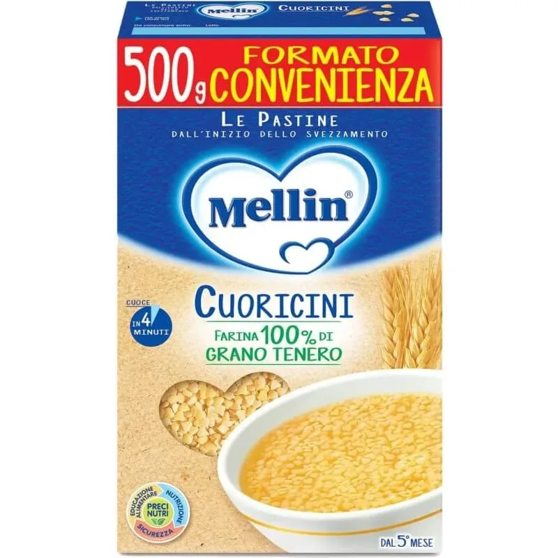 Mellin Cuoricini – paste pentru copii, 500 g — preț și oferte