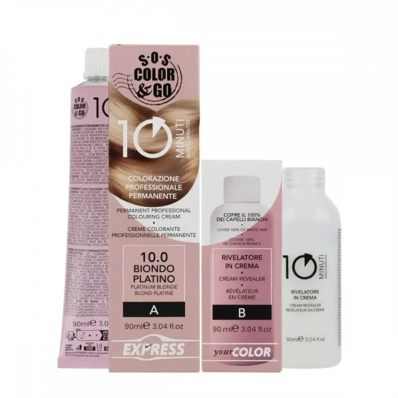 Alama Sos color&amp;go – vopsire permanentă nr. 10.0 blond platinat — preț și oferte
