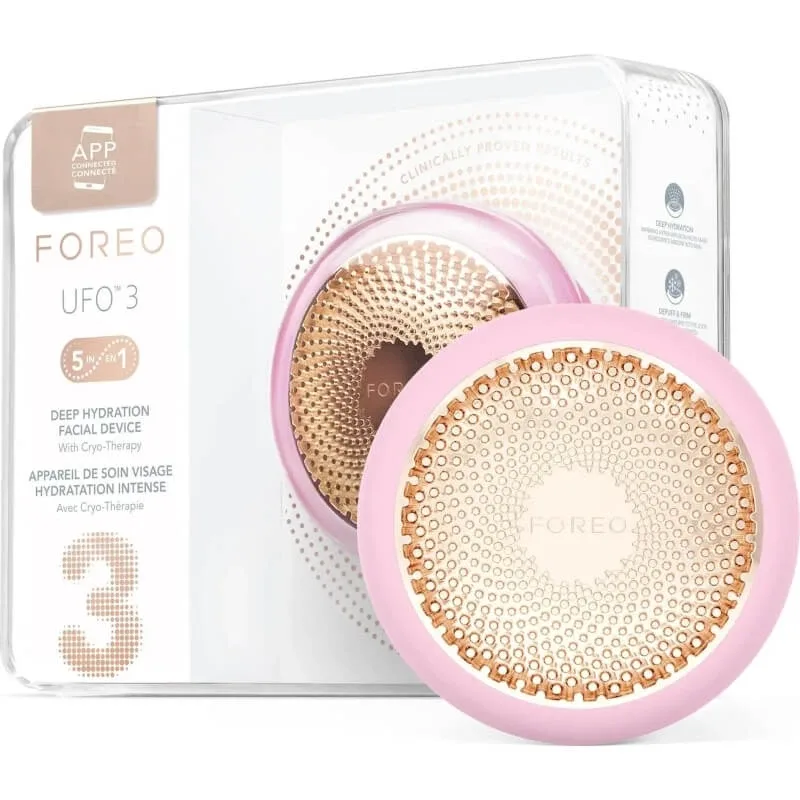 Foreo UFO 3 – dispozitiv 5 în 1 pentru hidratarea profundă a tenului – roz perlat — preț și oferte