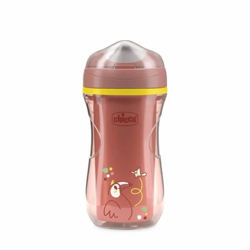 Chicco cană Active – cană pentru copii de la 14 luni în sus, anti-picurare, cu gura de scurgere rigidă, termică, roz, 266 ml — preț și oferte