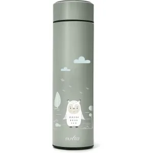 Nuvita Sticlă termică cu termometru LED, verde salvie, 500 ml