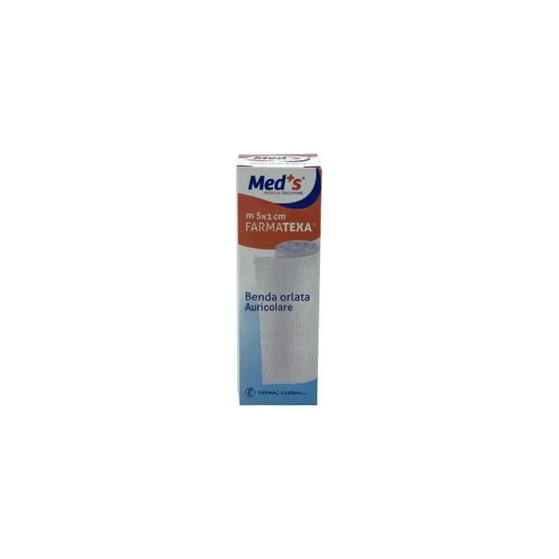 Bandă auriculară cu margini tivite Meds Farmatexa, 500 m x 1 cm — preț și oferte