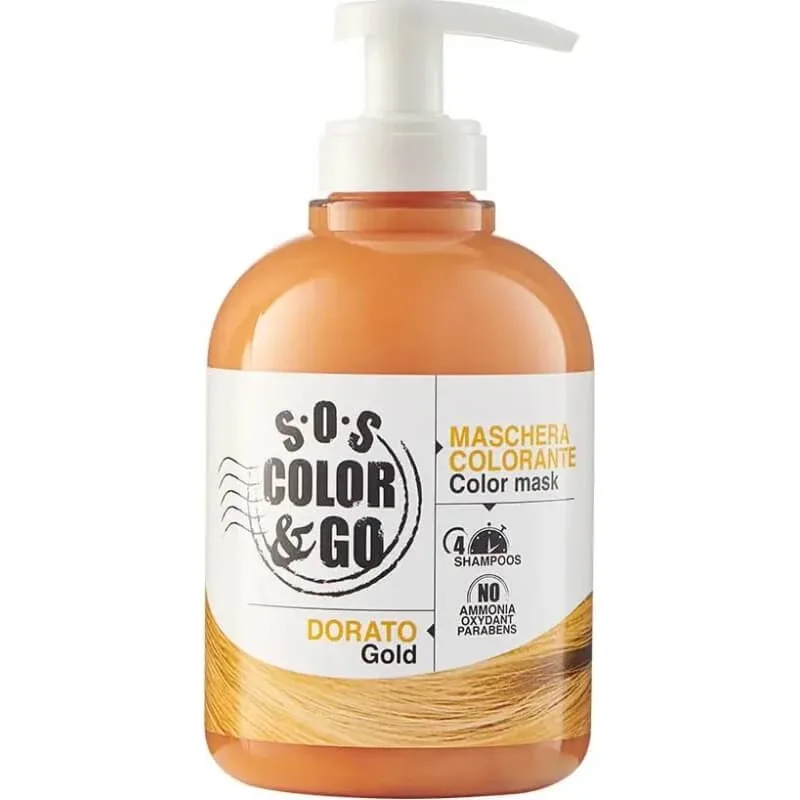 Alama Sos color &amp; go - mască de colorare și îngrijire 300 ml - auriu — preț și oferte