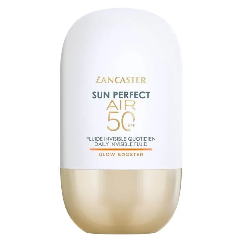 Lancaster Sun Perfect Air Cremă de protecție solară pentru față SPF 50, pentru uz zilnic, fluid invizibil, cu efect de strălucire, protecție ridicată, 40 ml — preț și oferte