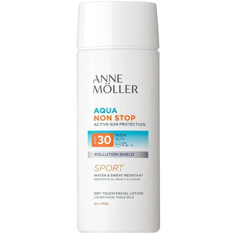 Anne Moller Cremă de protecție solară pentru față SPF 30, loțiune cu textură „dry touch”, Aqua Non Stop, protecție ridicată, 75 ml — preț și oferte