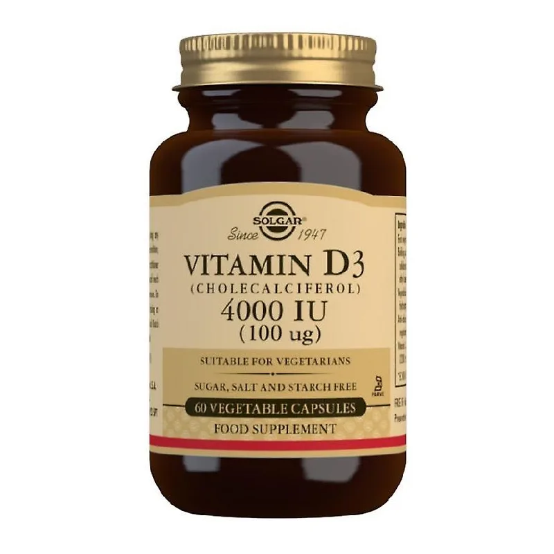 Vitamin D3 4000 UI, 60 capsule, Solgar — preț și oferte