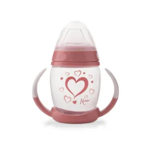 Kiokids Cană de învățare pentru copii, faza 1, anti-colici, 6 luni+, roz