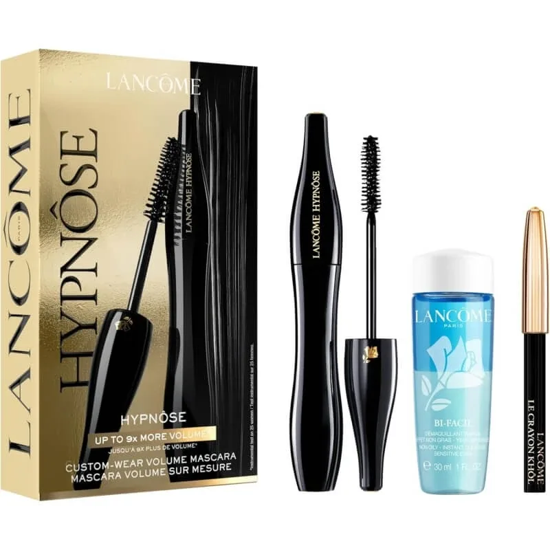 Lancôme Hypnose – rimel nr. 01 negru + creionul de ochi nr. 01 negru + demachiant pentru ochi Bi-Facil — preț și oferte