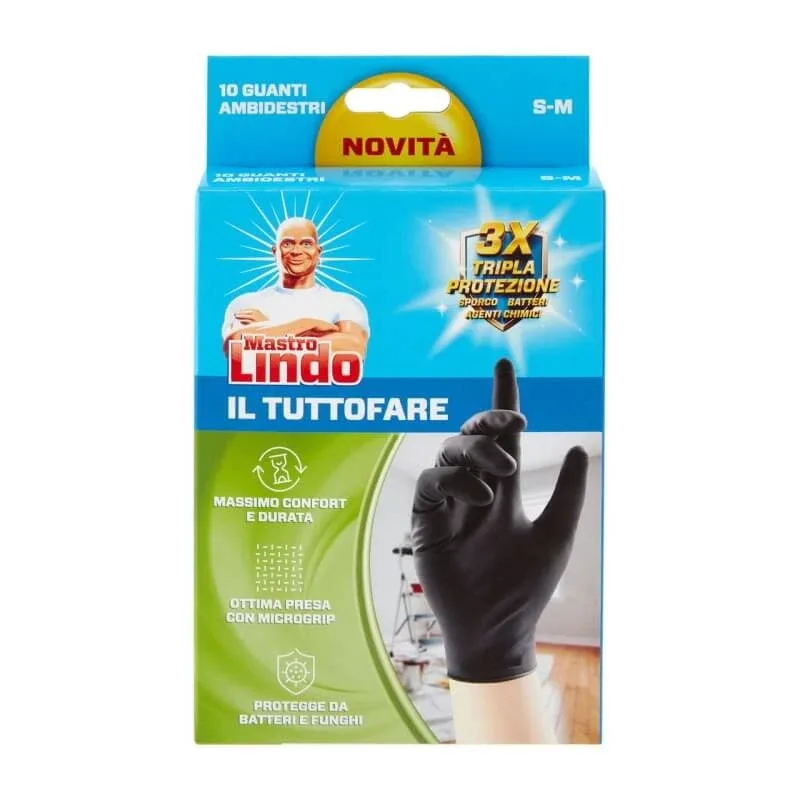 Mastro Lindo, omul bun la toate – 10 mănuși de unică folosință din latex natural, mărimea S-M — preț și oferte