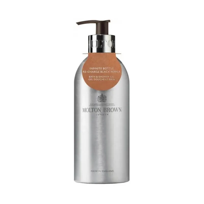 Molton Brown Re-charge Black Pepper Infinite Bottle – gel de duș 400 ml — preț și oferte