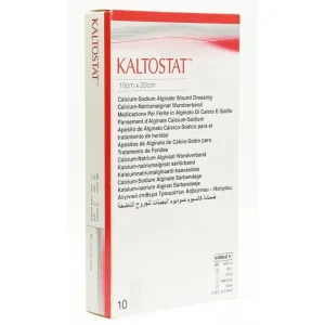 Kaltostat – pansament din alginat pentru leziuni exsudative, 10 pansamente, 10 cm x 20 cm