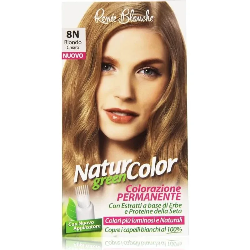 Renee Blanche Natur Green Color – vopsea de păr nr. 8n, blond deschis — preț și oferte