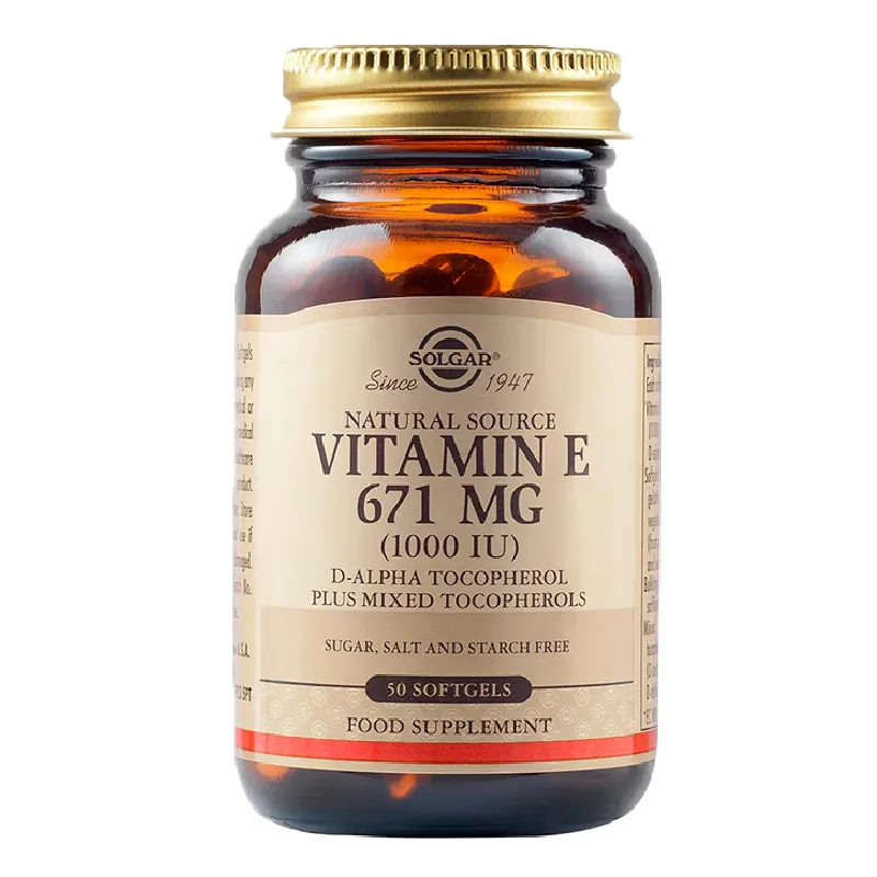 Vitamina E 671 mg 1000 UI, 50 capsule, Solgar — preț și oferte