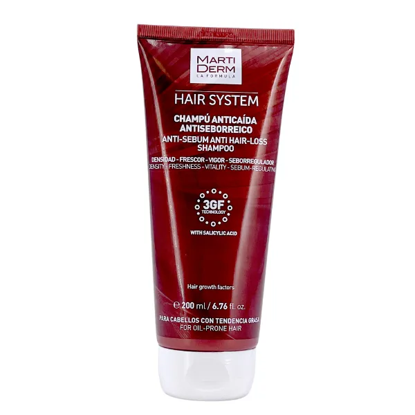 Sampon anticadere antiseboreic cu acid salicilic Hair System 3GF, Martiderm | 200 ml — preț și oferte