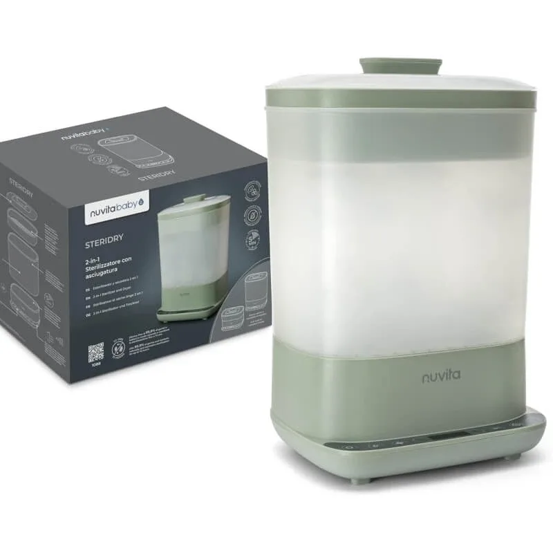 Nuvita Steridry – sterilizator și uscător 2 în 1 cu abur și filtru HEPA pentru biberoane și accesorii — preț și oferte