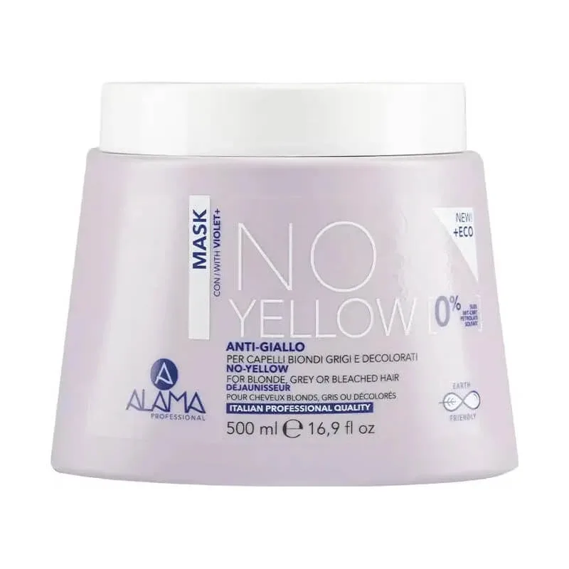Alama No yellow – mască anti-galben pentru păr blond, gri și decolorat, 500 ml — preț și oferte