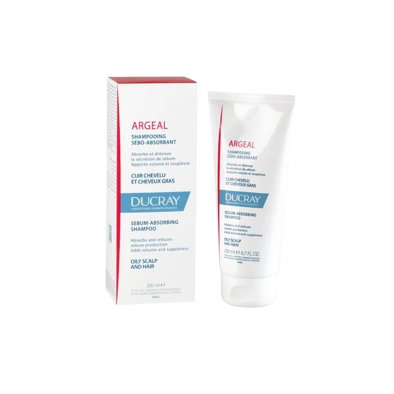 Sampon Crema sebo-absorbant pentru par gras Ducray Argeal, Pierre Fabre | 200 ml — preț și oferte