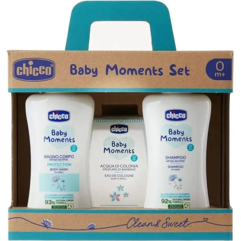 Chicco Baby Moments Clean &amp; Sweet – set de produse pentru baie — preț și oferte