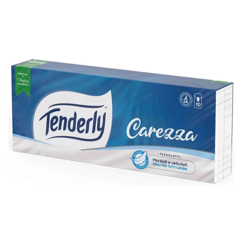 Tenderly Carezza – 10 pachete a câte 9 batiste cu 3 straturi — preț și oferte