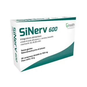Sinerv 600 – supliment alimentar pentru sistemul nervos, 30 de comprimate divizibile de 1100 mg