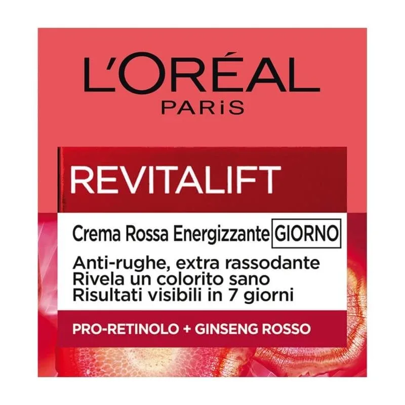 L'Oréal Paris Revitalift Cremă roșie energizantă de zi – antirid, cu efect de fermitate sporită, 50 ml — preț și oferte