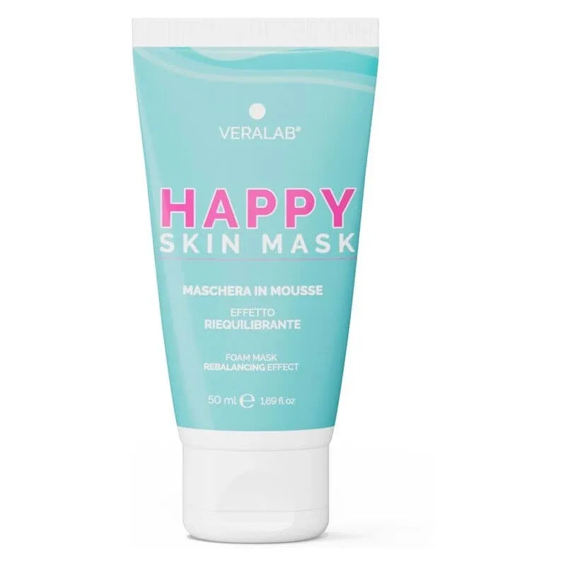 Veralab Happy skin mask – spumă pentru față cu efect iluminator, reechilibrant și uniformizant, 50 ml — preț și oferte