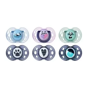 Tommee Tippee Anytime - 2 suzete din silicon 18-36 luni - culori asortate