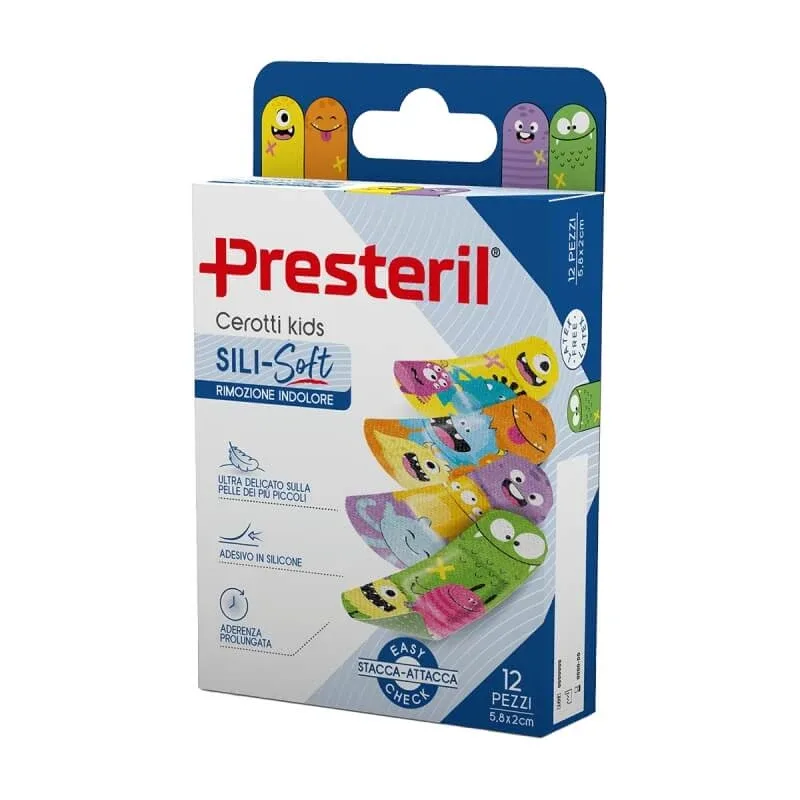 Presteril sili-soft kids – 12 plasturi hipoalergenici și nedureroși pentru copii, 5,8 x 2 cm — preț și oferte